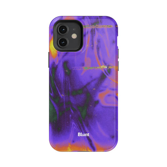 Violet Static iPhone Case