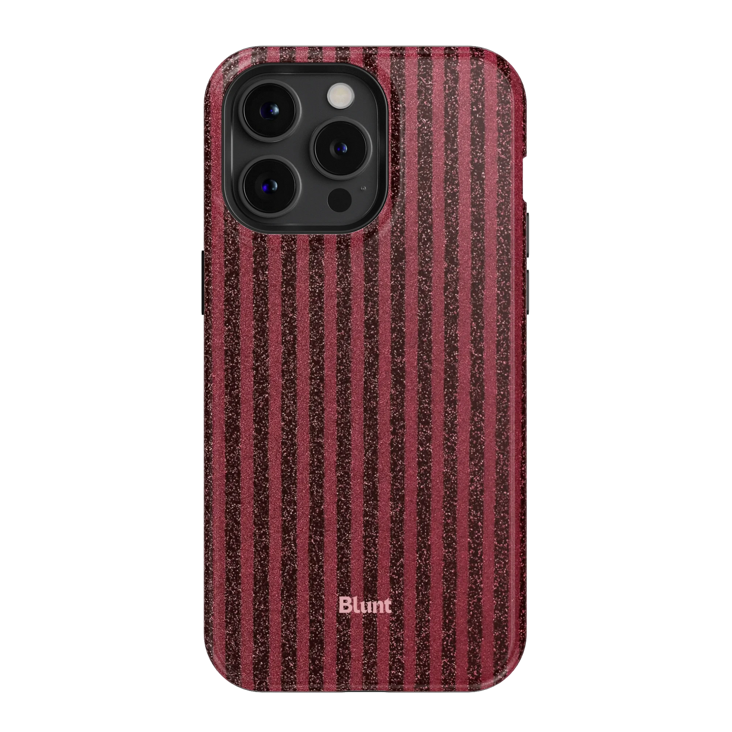 Red Sparkle Stripe iPhone Case
