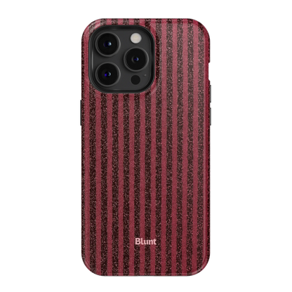Red Sparkle Stripe iPhone Case