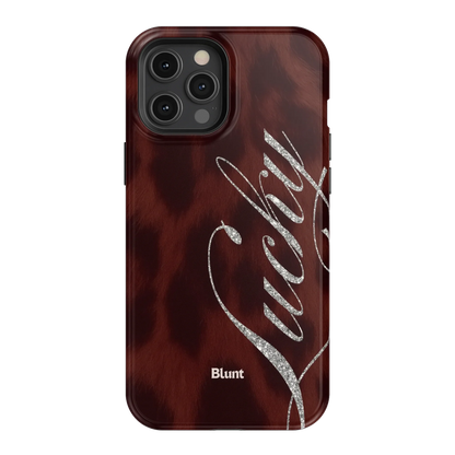 Brown Cheetah Lucky iPhone Case