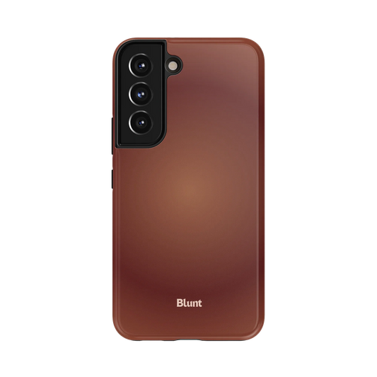 Hazelnut Samsung Case: a rich brown gradient with a hazelnut hue center