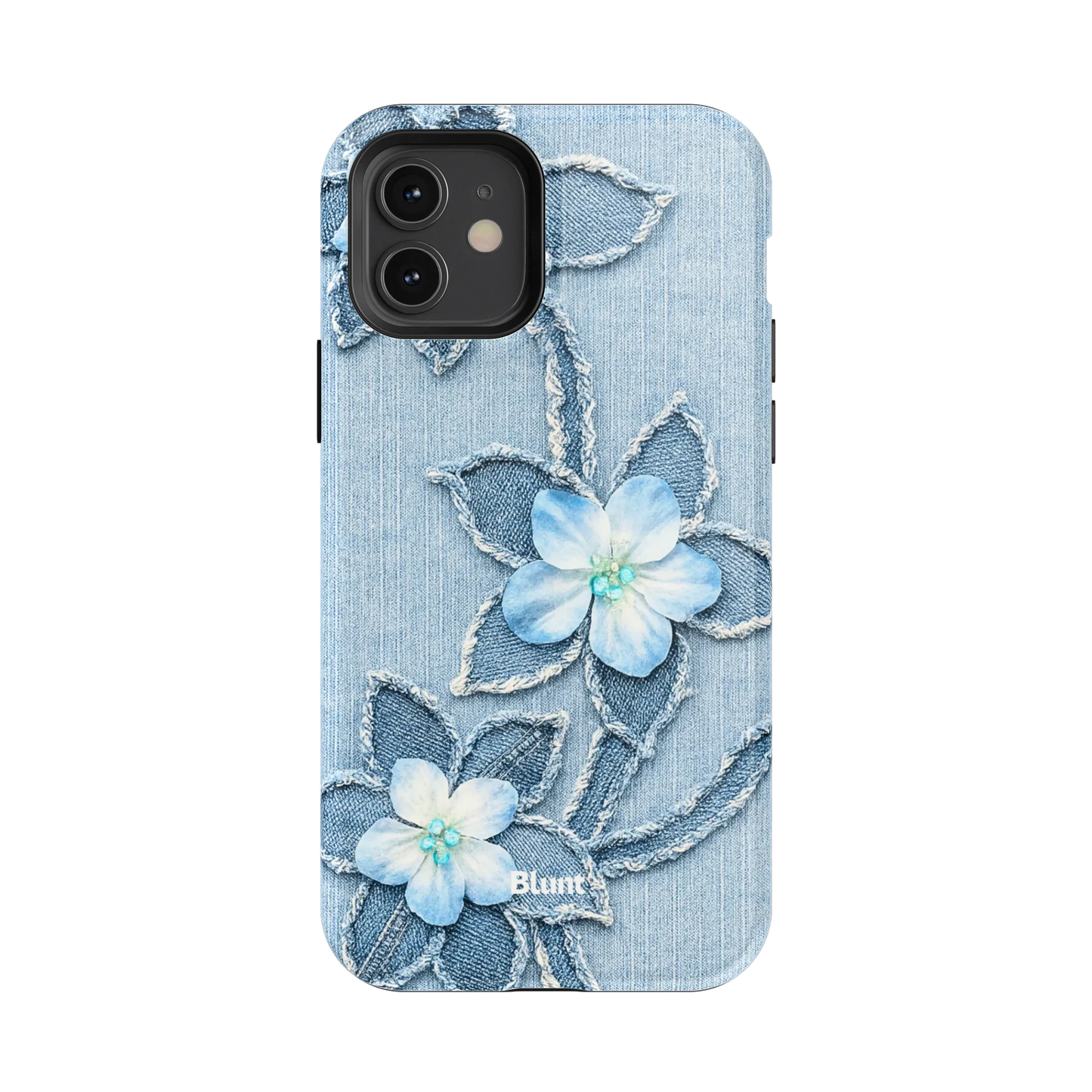 Denim Blue Bloom iPhone Case