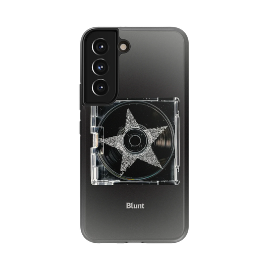 Silver Star Mix Samsung Case: a glittering silver star on a reflective CD surface