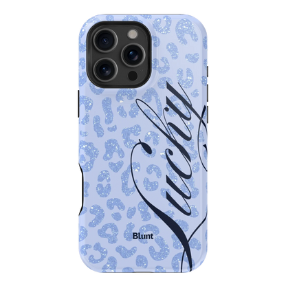 Blue Cheetah Lucky iPhone Case
