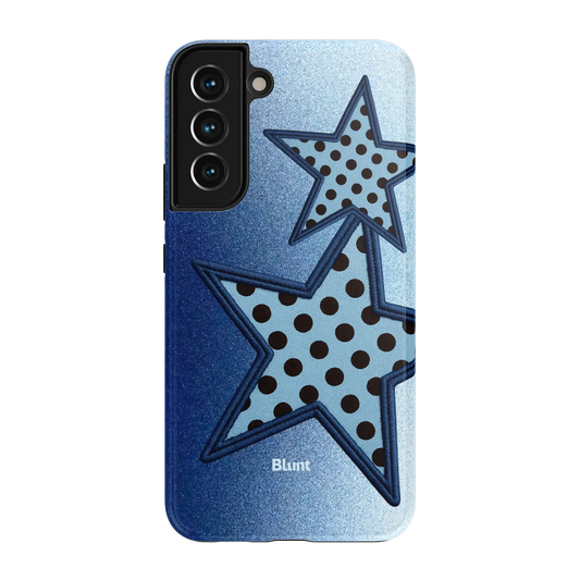 Blue Polka Star Samsung Case