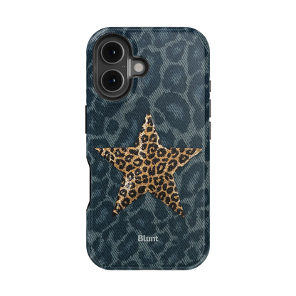 Denim Cheetah iPhone Case