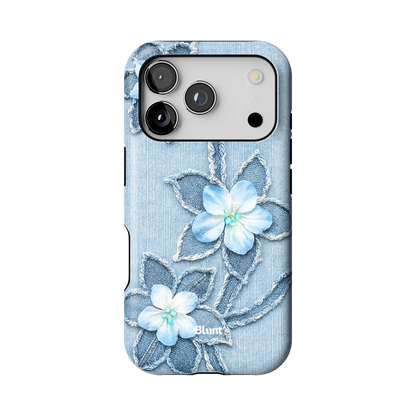Denim Blue Bloom iPhone Case