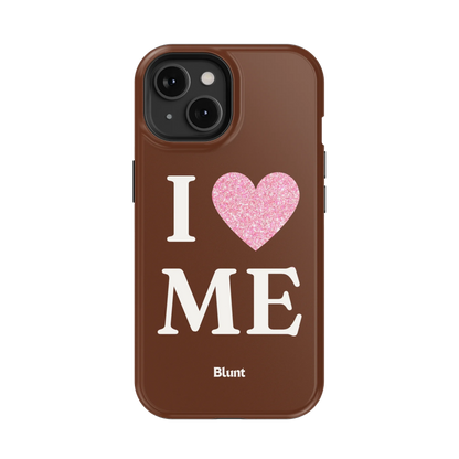 Brown I Love Me iPhone Case