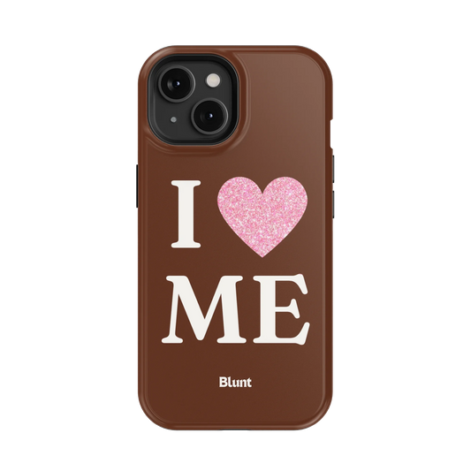 Brown I Love Me iPhone Case