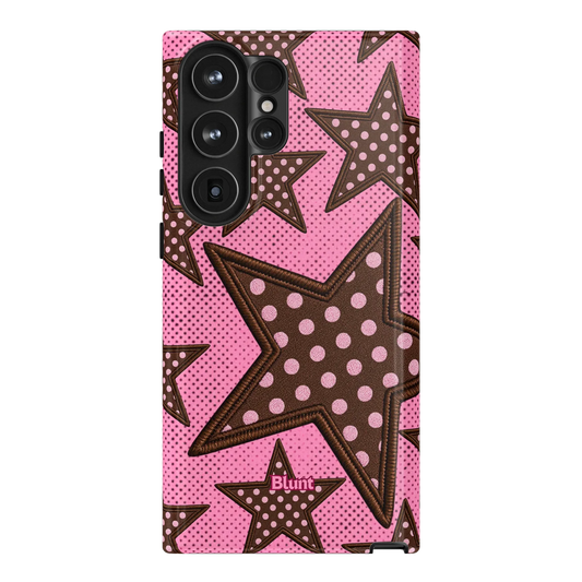 Pink Polka Star Samsung Case