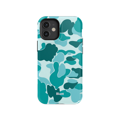 Aqua Camo iPhone Case
