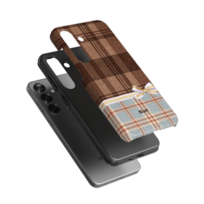 Mocha-Plaid-samsung-case-S25 Plus-3