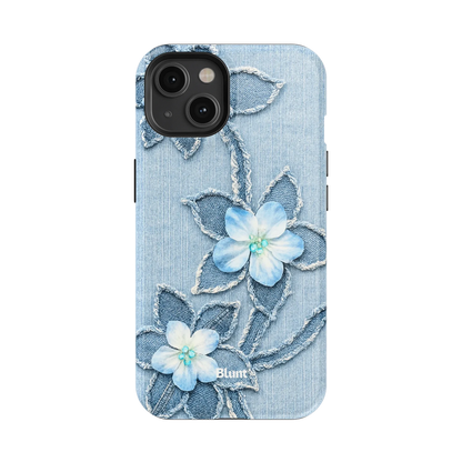 Denim Blue Bloom iPhone Case