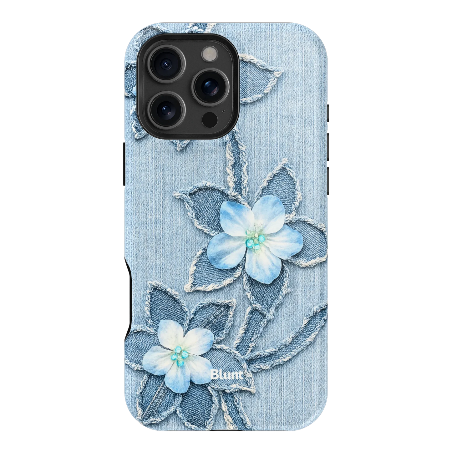 Denim Blue Bloom iPhone Case
