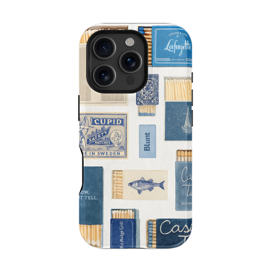 Teal flame iPhone Case