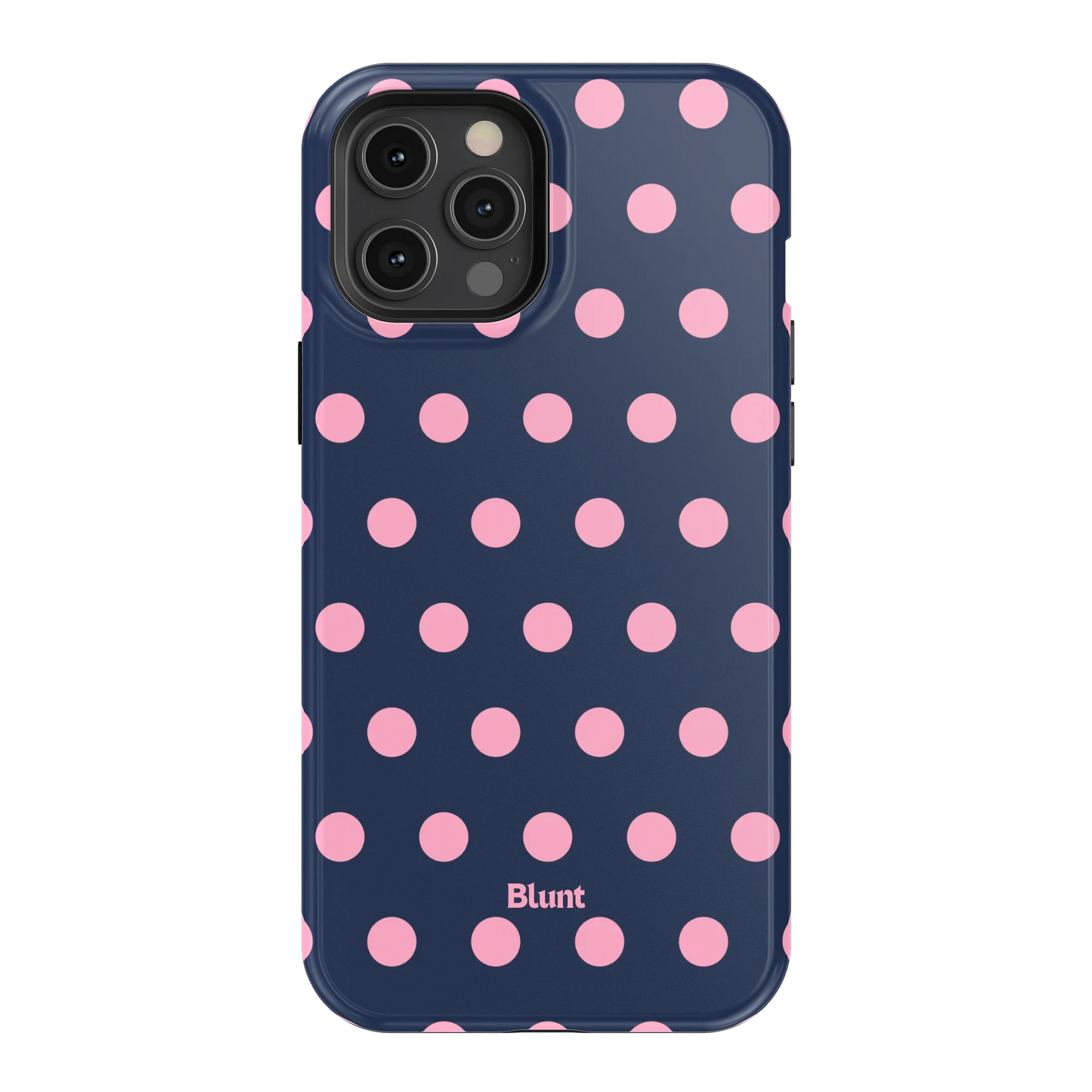 Navy Polka iPhone Case