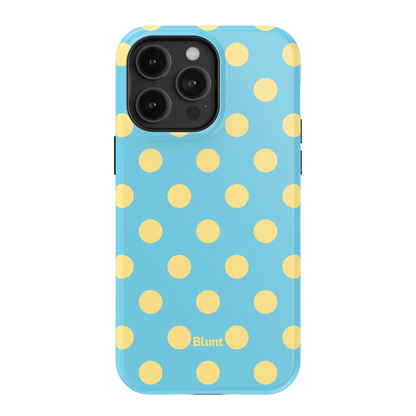 Blue Butter Polka iPhone Case