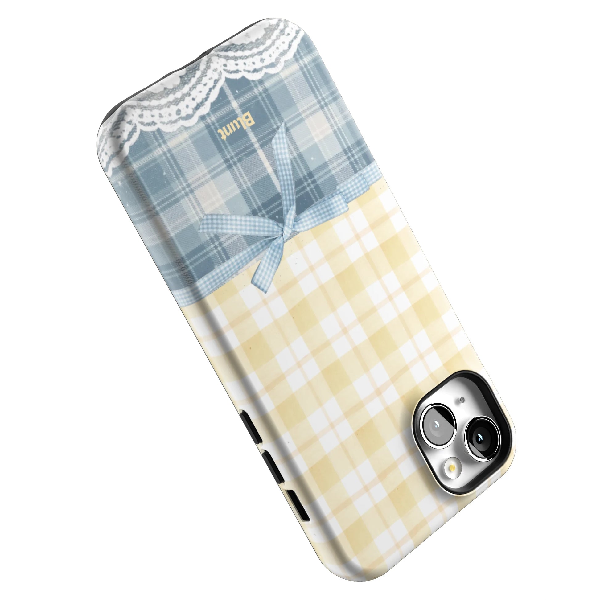 Blue-Lemonplaid-iphone-case-iPhone 14 Plus-4
