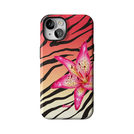 Striped-Lilly-iphone-case-iPhone 14-1
