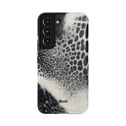 Moon Mirage Samsung Case: intricate black spots on a white fur-like texture