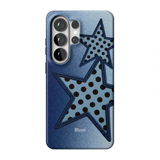 Blue-Polka-Star-samsung-case-Galaxy S26 Ultra-1