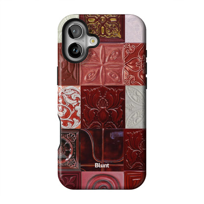 Checkered-Rouge-iphone-case-iPhone 16 Plus-1