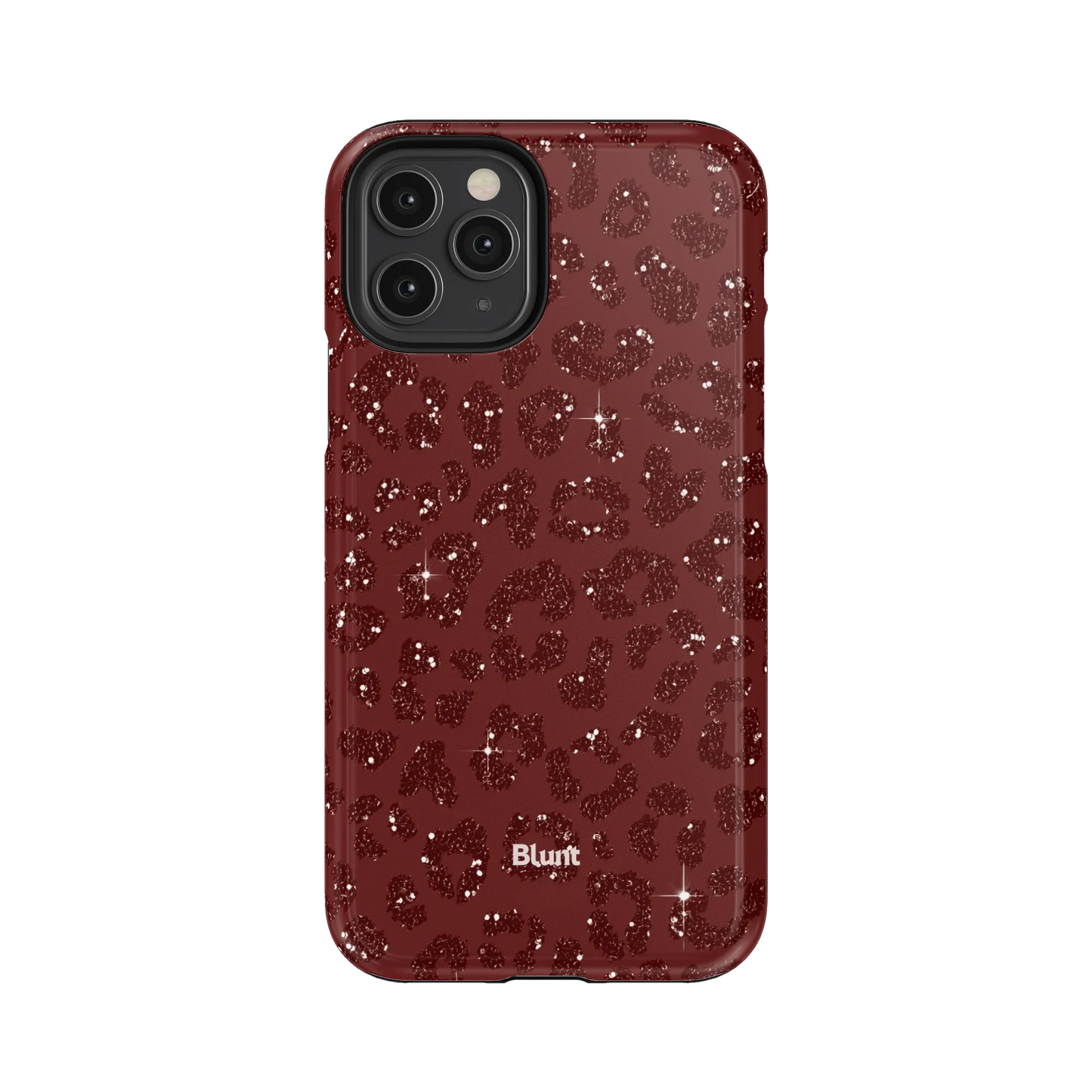 Burgundy Cheetah Print iPhone Case