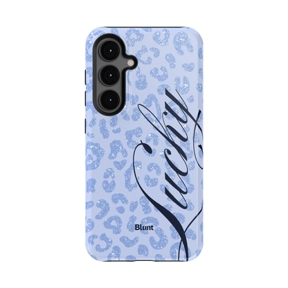 Blue Cheetah Lucky Samsung Case