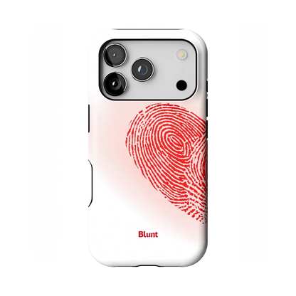 Heart Print White iPhone Case