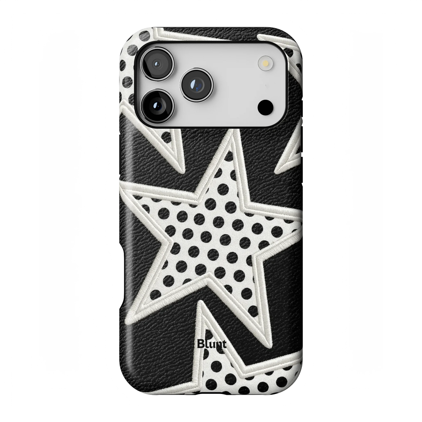 Noir Polka Star iPhone Case