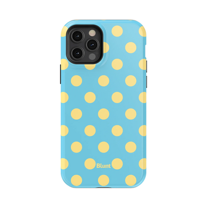 Blue Butter Polka iPhone Case