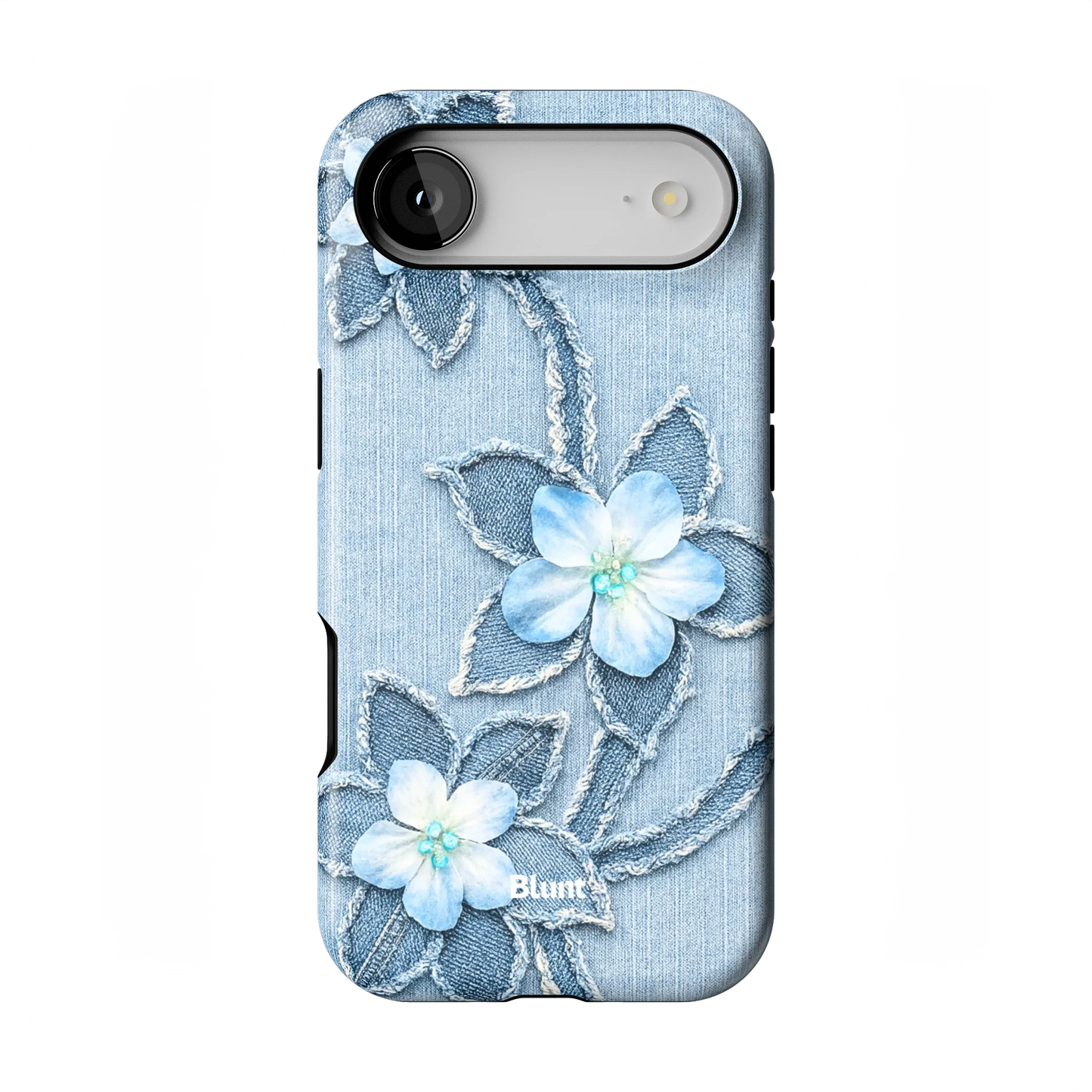 Denim Blue Bloom iPhone Case