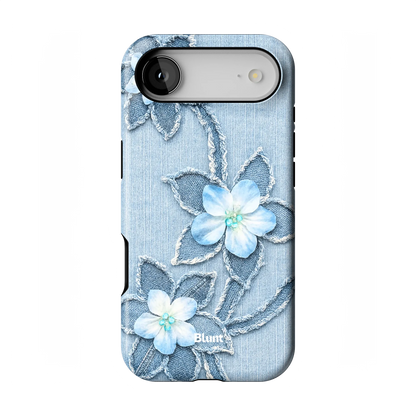 Denim Blue Bloom iPhone Case