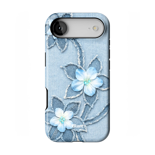 Denim Blue Bloom iPhone Case