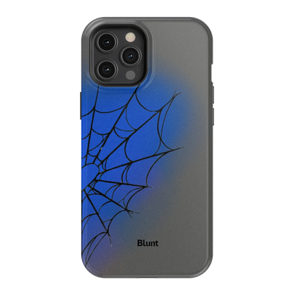 Grey Blue Web iPhone Case