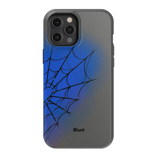 Grey Blue Web iPhone Case