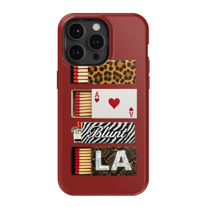 Burgundy Match iPhone Case