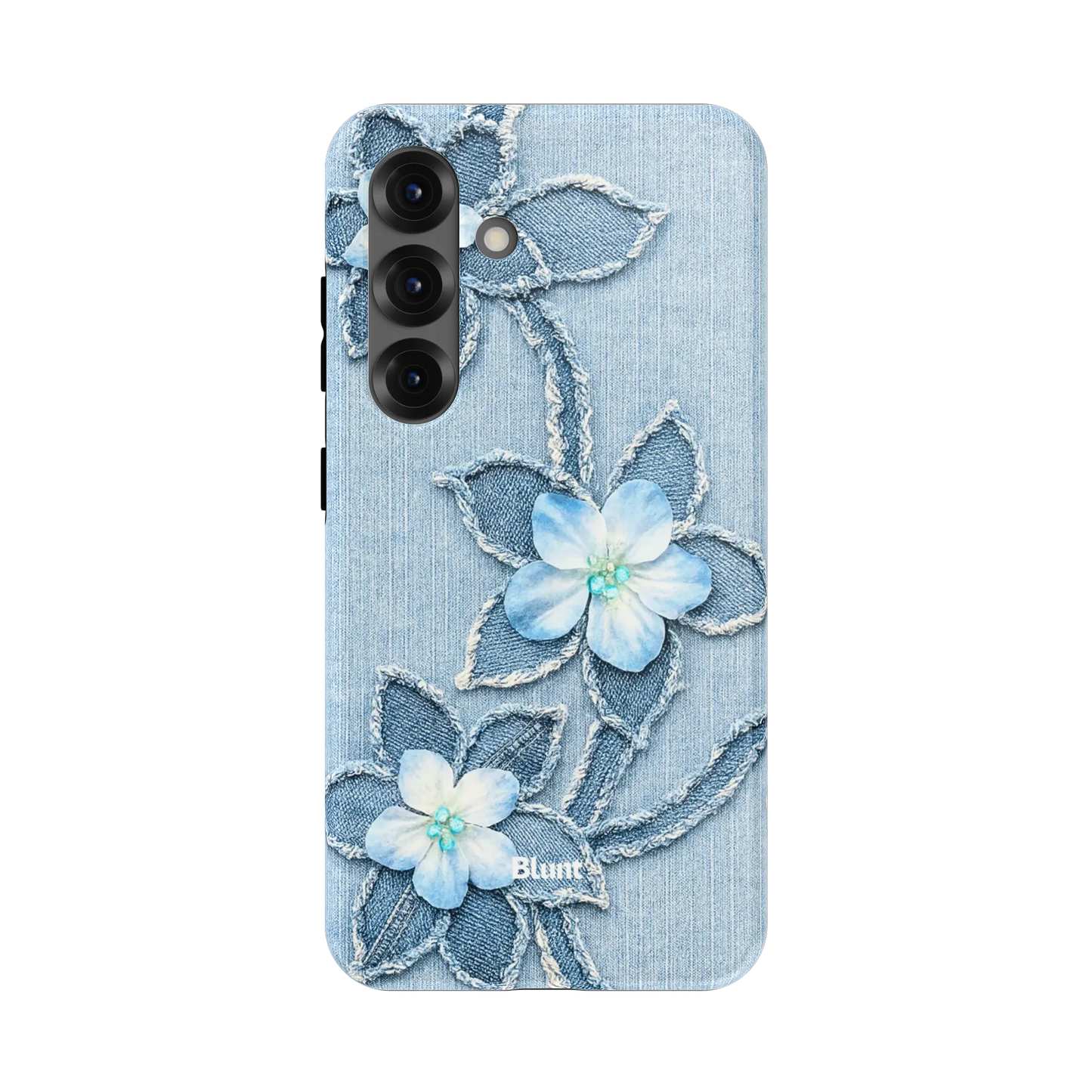 Denim Blue Bloom Samsung Case