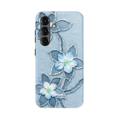 Denim Blue Bloom Samsung Case