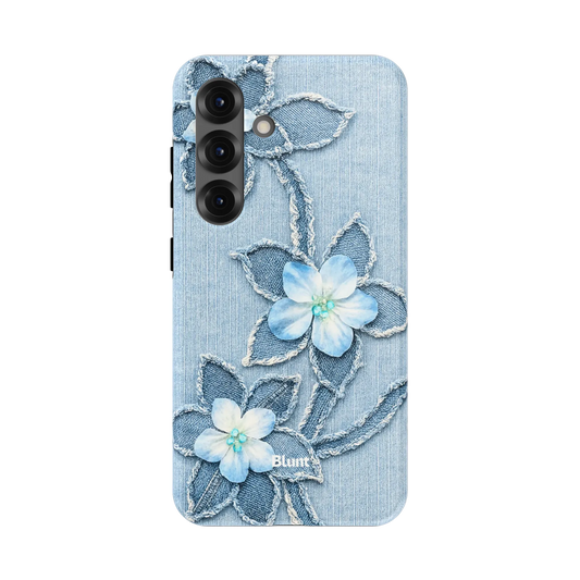 Denim Blue Bloom Samsung Case