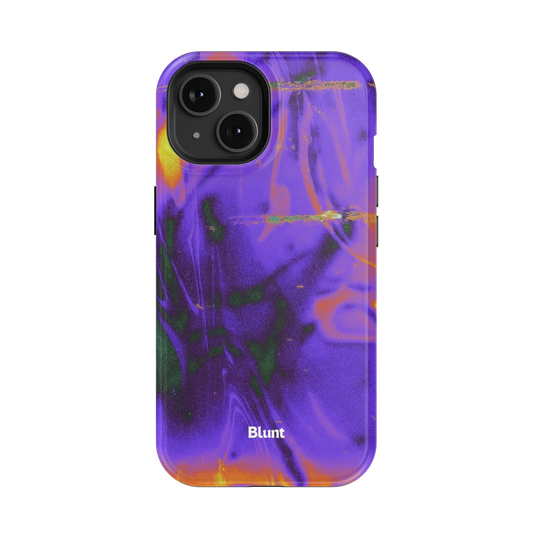 Violet Static iPhone Case