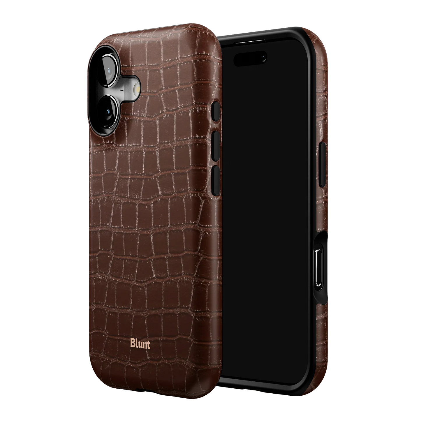 Chestnut Croc iPhone Case