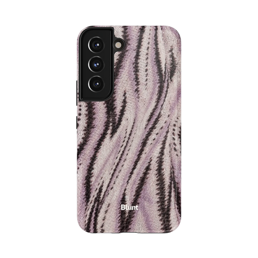 Blush Vein Samsung Case: intricate black veining over a subtle pinkish-grey surface