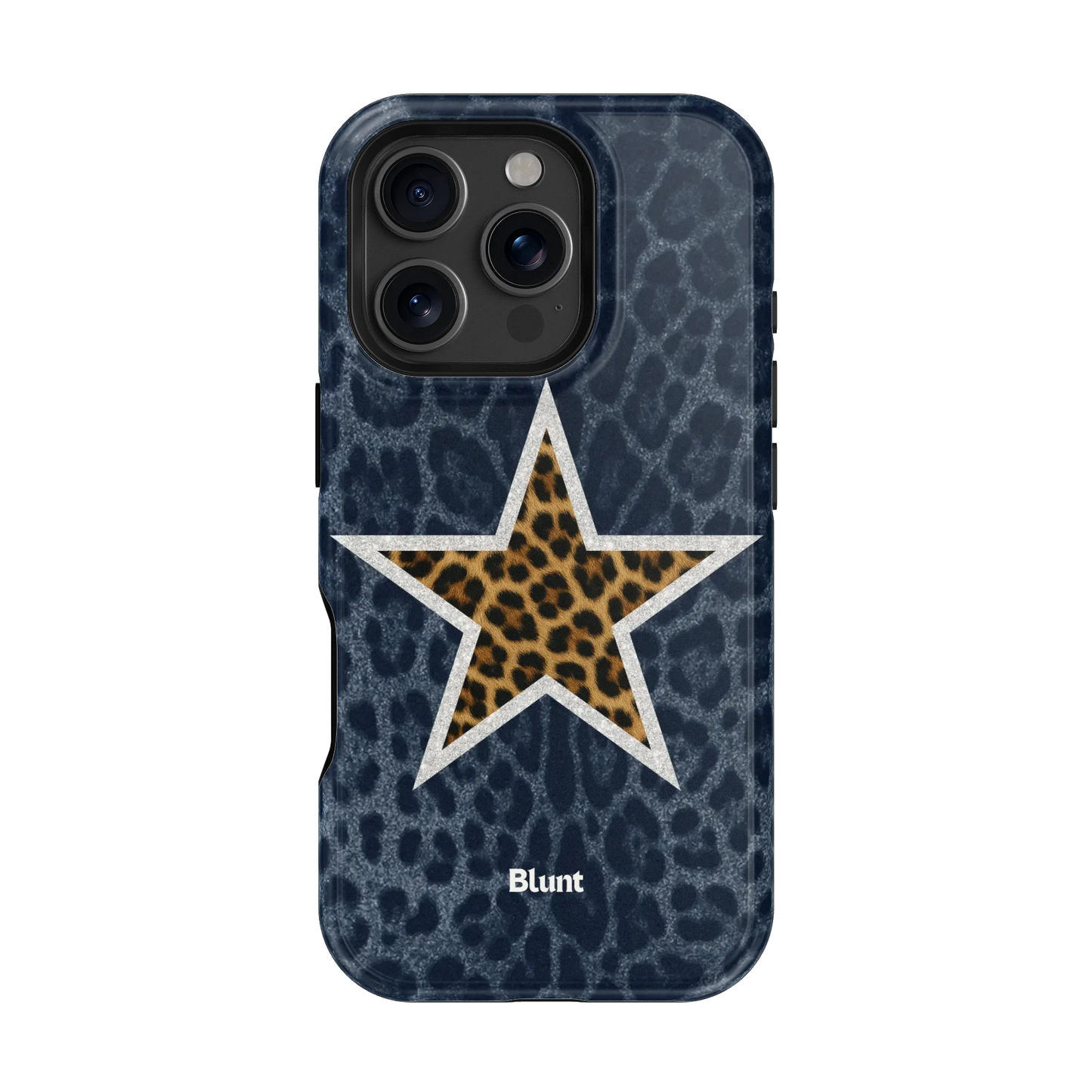 Denim Cheetah Star iPhone Case