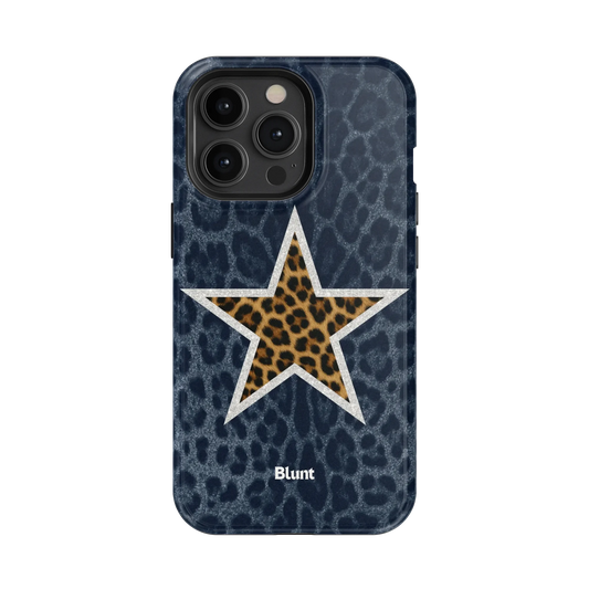 Denim Cheetah Star iPhone Case