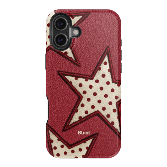 Cherry Polka Star iPhone Case