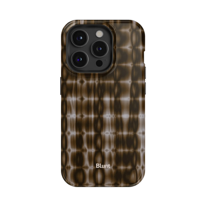 Brown Ripple iPhone Case