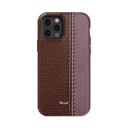 Maroon Grain iPhone Case