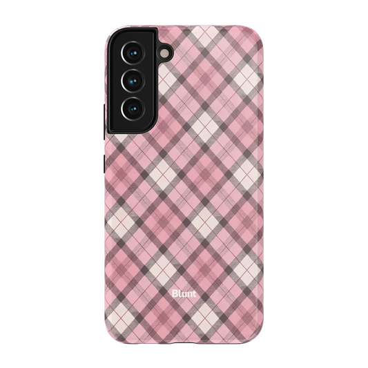 Pink Plaid Samsung Case