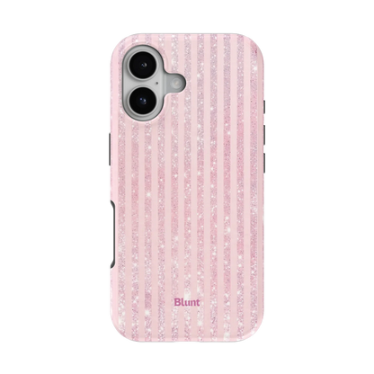 Pink Champagne Stripe iPhone Case